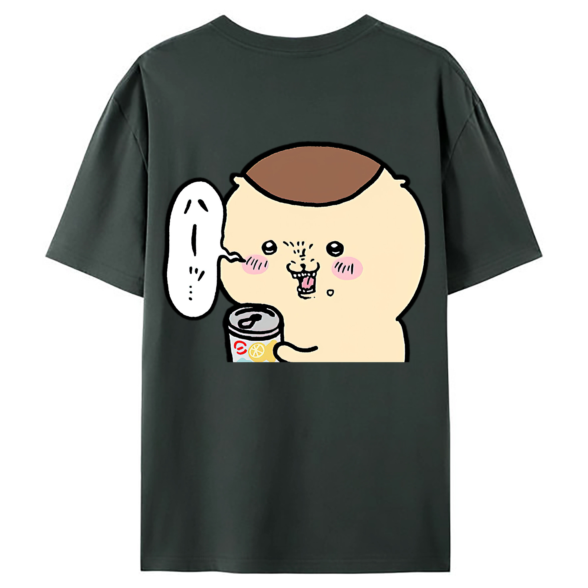 （画像用） ちいかわ くりまんじゅう Chii-kawa kuri manjū 綿100％ メンズ半袖Tシャツ（バックプリント） 通気性